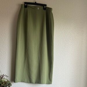 Karen Scott Classic Green Pencil Skirt vintage